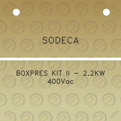 sodeca-boxpres-kit-ii-22kw-400vac