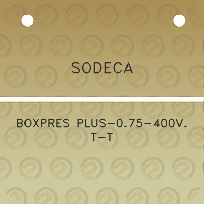 sodeca-boxpres-plus-075-400v-t-t