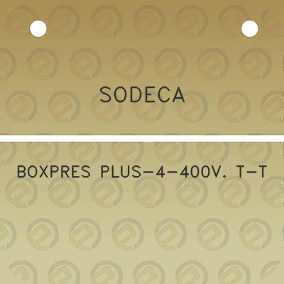 sodeca-boxpres-plus-4-400v-t-t