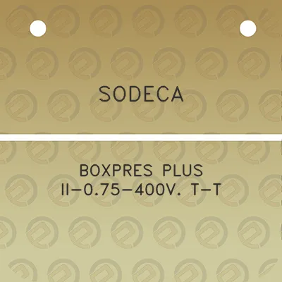 sodeca-boxpres-plus-ii-075-400v-t-t