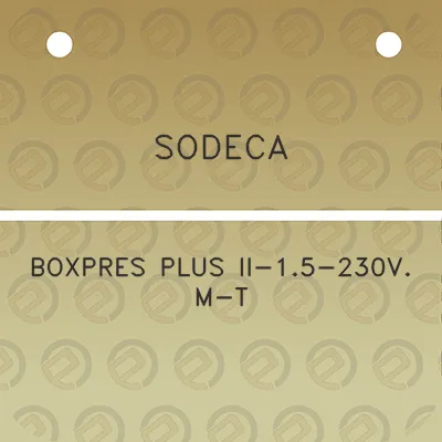 sodeca-boxpres-plus-ii-15-230v-m-t