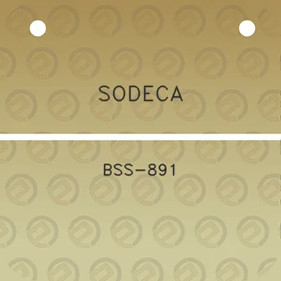 sodeca-bss-891