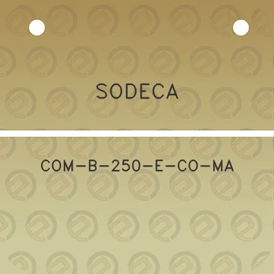 sodeca-com-b-250-e-co-ma