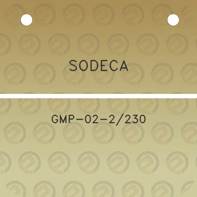 sodeca-gmp-02-2230