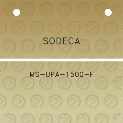 sodeca-ms-upa-1500-f