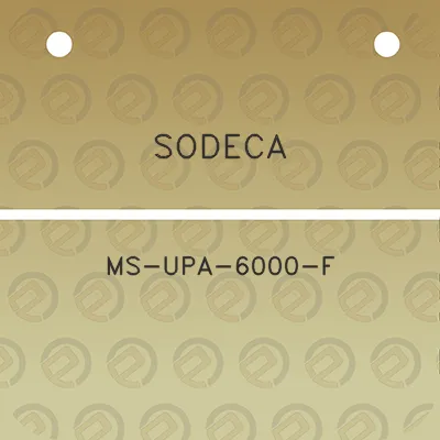 sodeca-ms-upa-6000-f