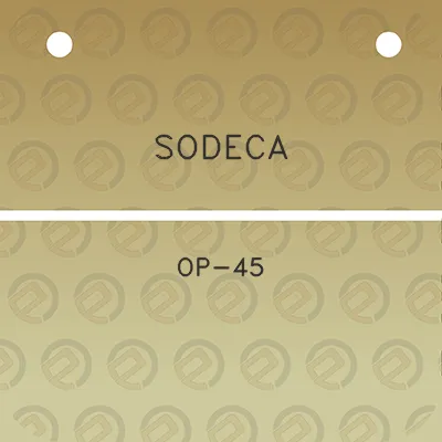 sodeca-op-45