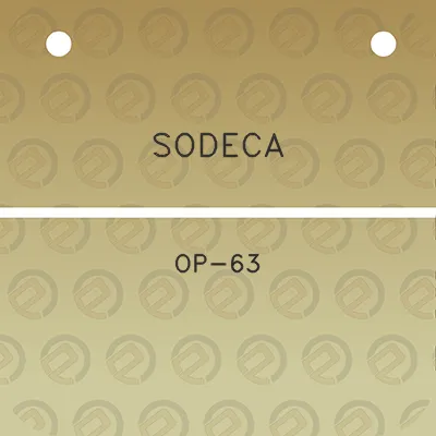 sodeca-op-63