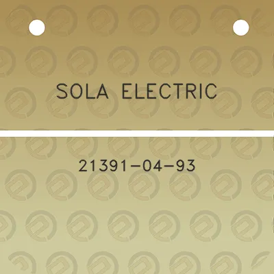 sola-electric-21391-04-93