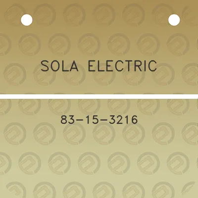 sola-electric-83-15-3216