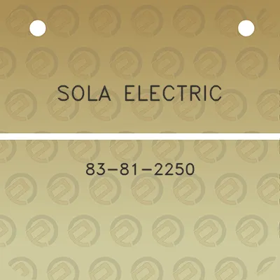 sola-electric-83-81-2250