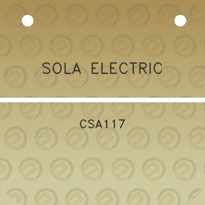 sola-electric-csa117