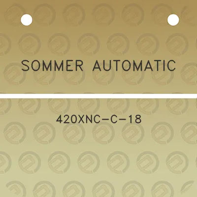 sommer-automatic-420xnc-c-18