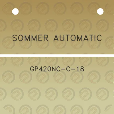 sommer-automatic-gp420nc-c-18