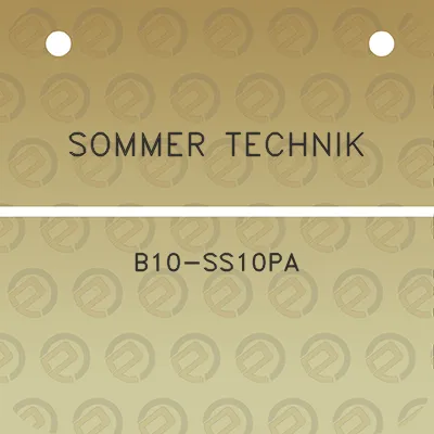 sommer-technik-b10-ss10pa