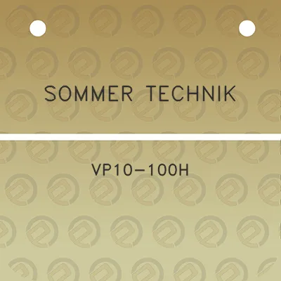 sommer-technik-vp10-100h