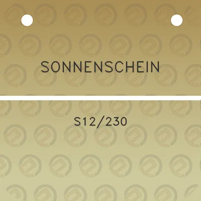 sonnenschein-s12230