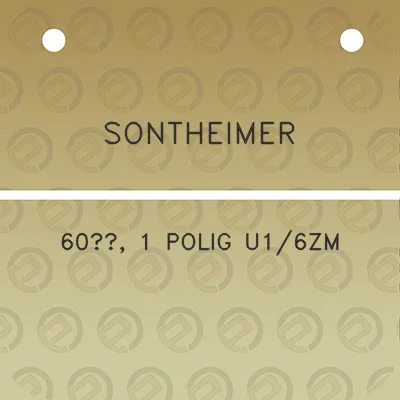 sontheimer-60-1-polig-u16zm