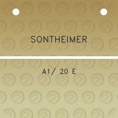 sontheimer-a1-20-e