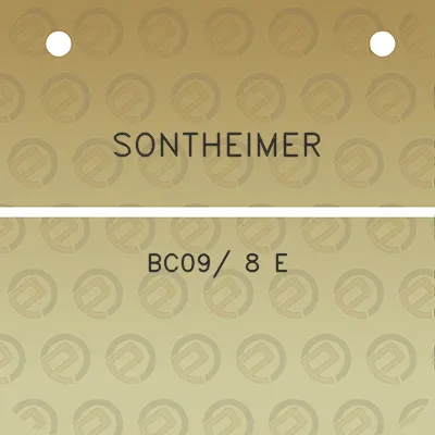 sontheimer-bc09-8-e