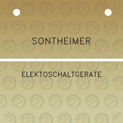 sontheimer-elektoschaltgerate