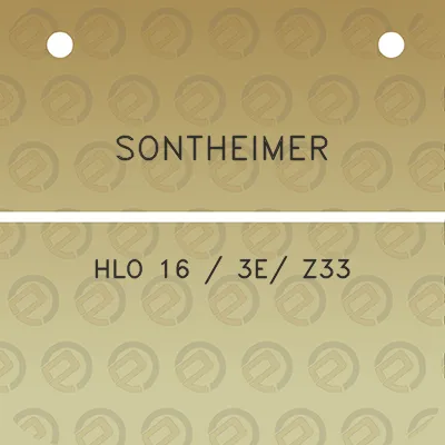 sontheimer-hlo-16-3e-z33