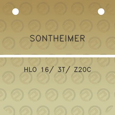 sontheimer-hlo-16-3t-z20c