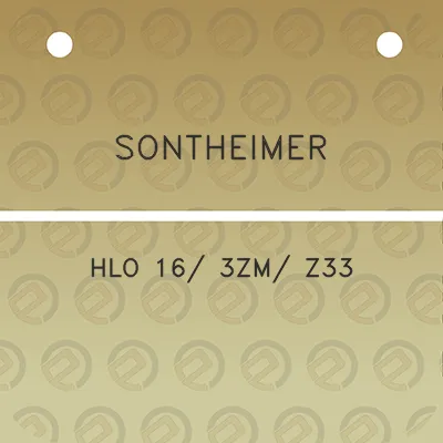 sontheimer-hlo-16-3zm-z33