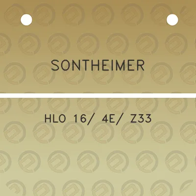 sontheimer-hlo-16-4e-z33