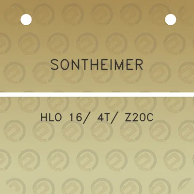 sontheimer-hlo-16-4t-z20c