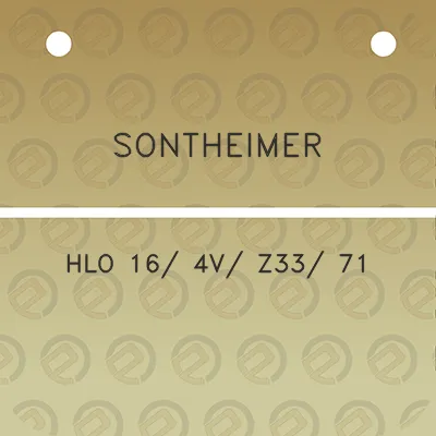 sontheimer-hlo-16-4v-z33-71