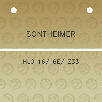 sontheimer-hlo-16-6e-z33