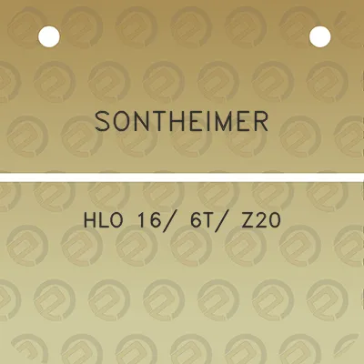 sontheimer-hlo-16-6t-z20