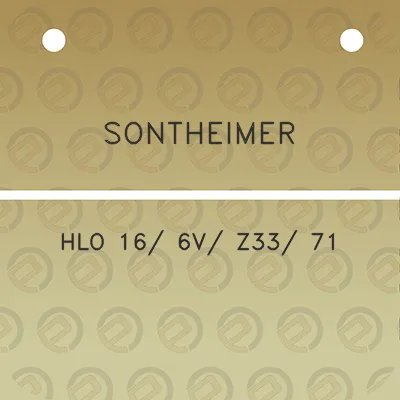 sontheimer-hlo-16-6v-z33-71