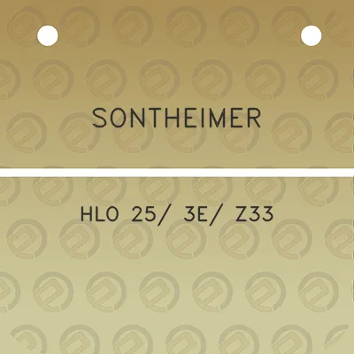 sontheimer-hlo-25-3e-z33