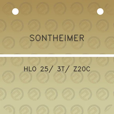 sontheimer-hlo-25-3t-z20c