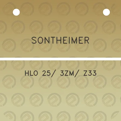 sontheimer-hlo-25-3zm-z33