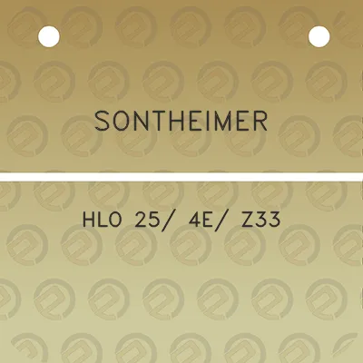 sontheimer-hlo-25-4e-z33