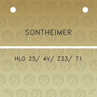 sontheimer-hlo-25-4v-z33-71