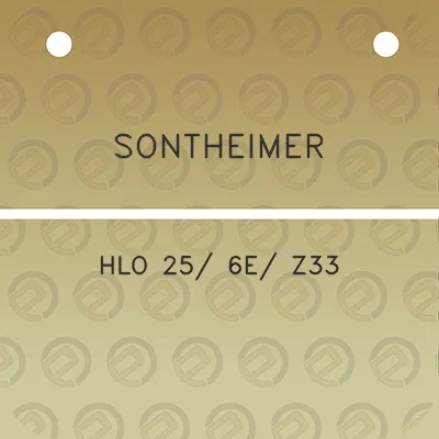 sontheimer-hlo-25-6e-z33