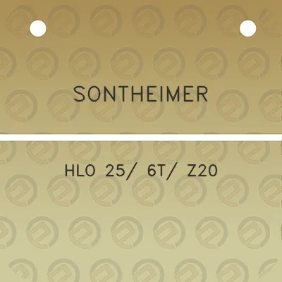 sontheimer-hlo-25-6t-z20