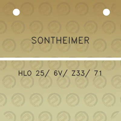 sontheimer-hlo-25-6v-z33-71