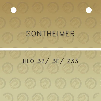 sontheimer-hlo-32-3e-z33