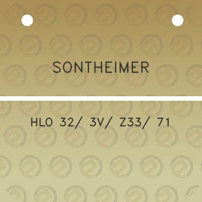 sontheimer-hlo-32-3v-z33-71