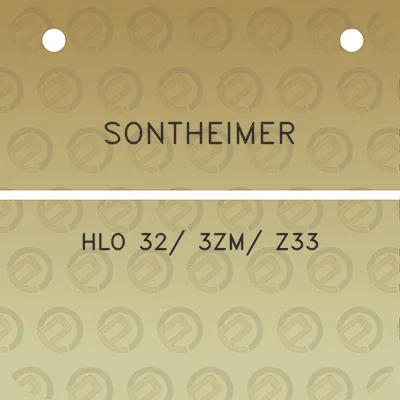 sontheimer-hlo-32-3zm-z33