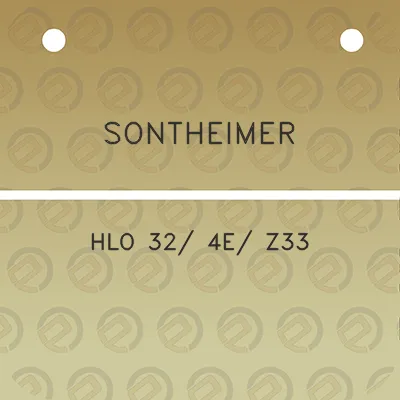 sontheimer-hlo-32-4e-z33