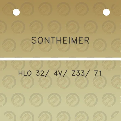 sontheimer-hlo-32-4v-z33-71