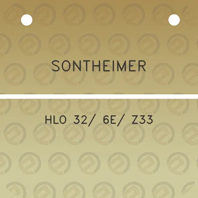 sontheimer-hlo-32-6e-z33