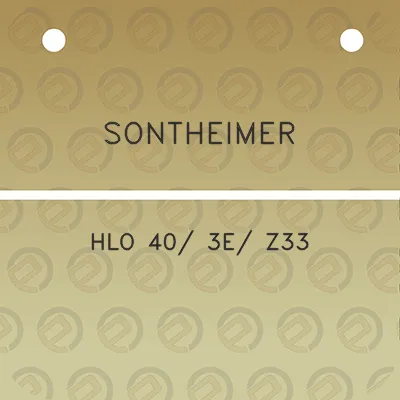 sontheimer-hlo-40-3e-z33