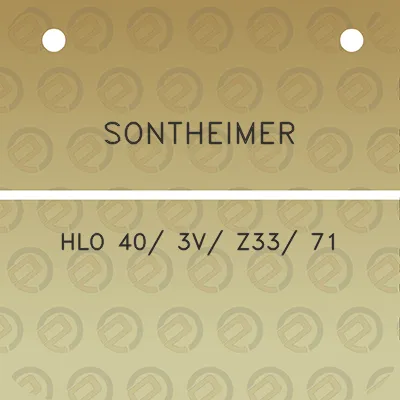 sontheimer-hlo-40-3v-z33-71